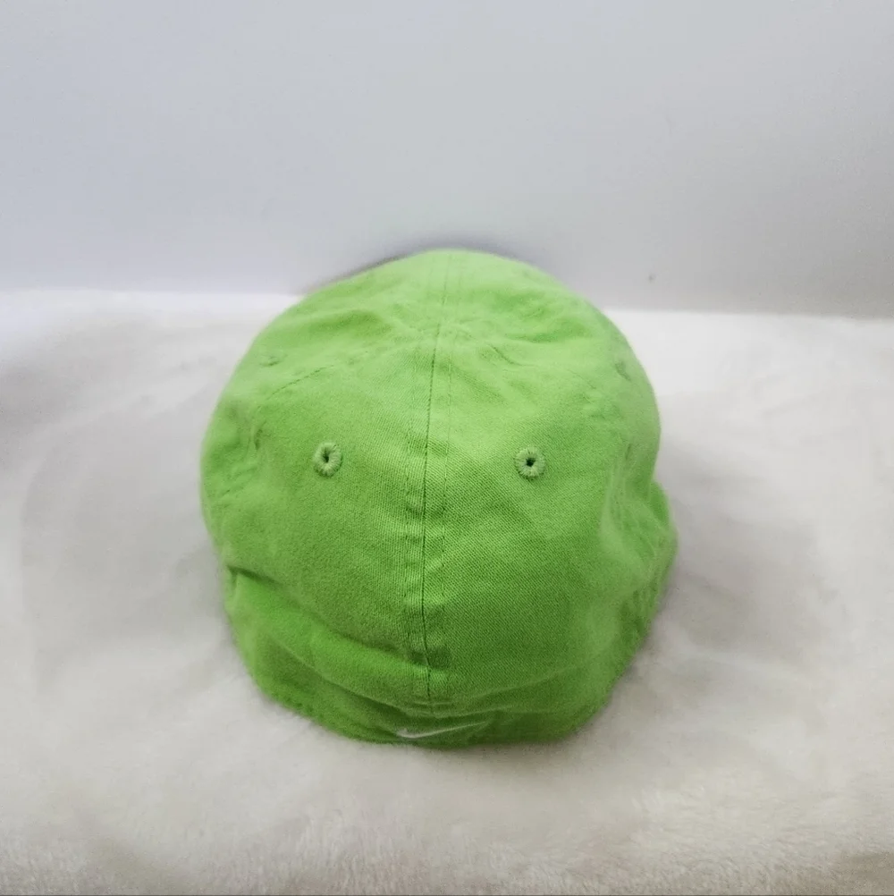 Nike Lime Green Black White Swoosh Just Do It Baseball Hat Cap Unisex Size 4-7
